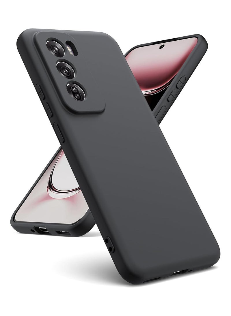 Silicone Case Compatible with Oppo Reno 12 - Black