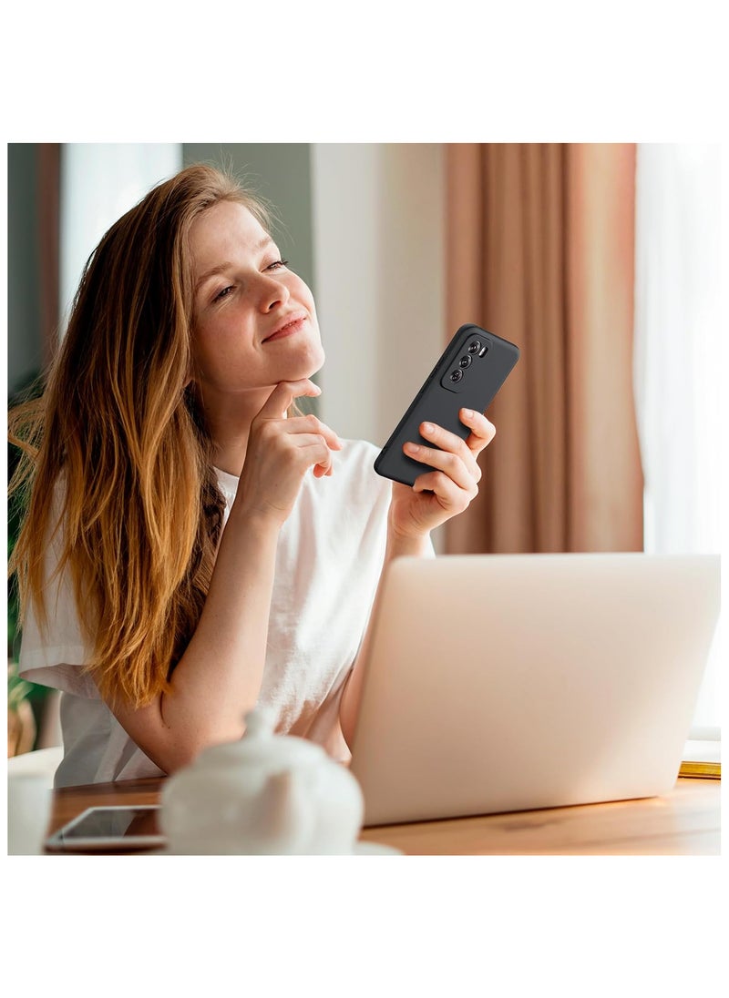 Silicone Case Compatible with Oppo Reno 12 - Black