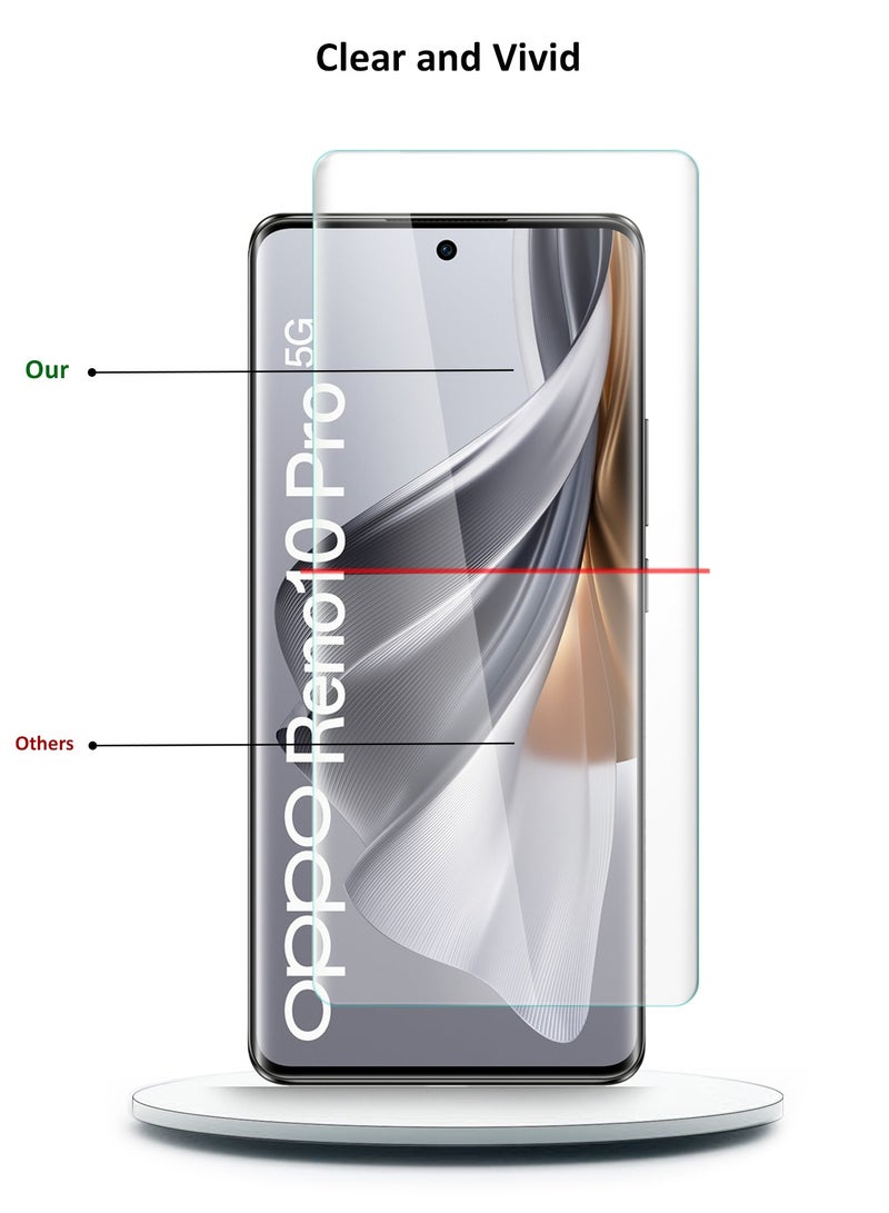 Wtech Premium Curved Edges UV Full Glue Full Cover Tempered Glass Screen Protector For Oppo Reno10 Pro 5G 2023 Clear - Image 3