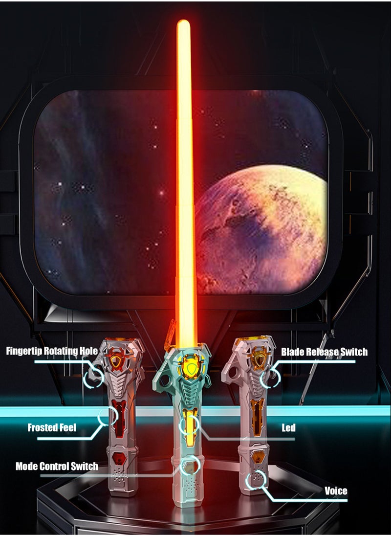 MissTiara - 2 Piece Convertible 16 Color Light Effect Telescopic Lightsabers with 3D Dynamic Sound Effect and 2 Pieces Can be Combined - Image 1