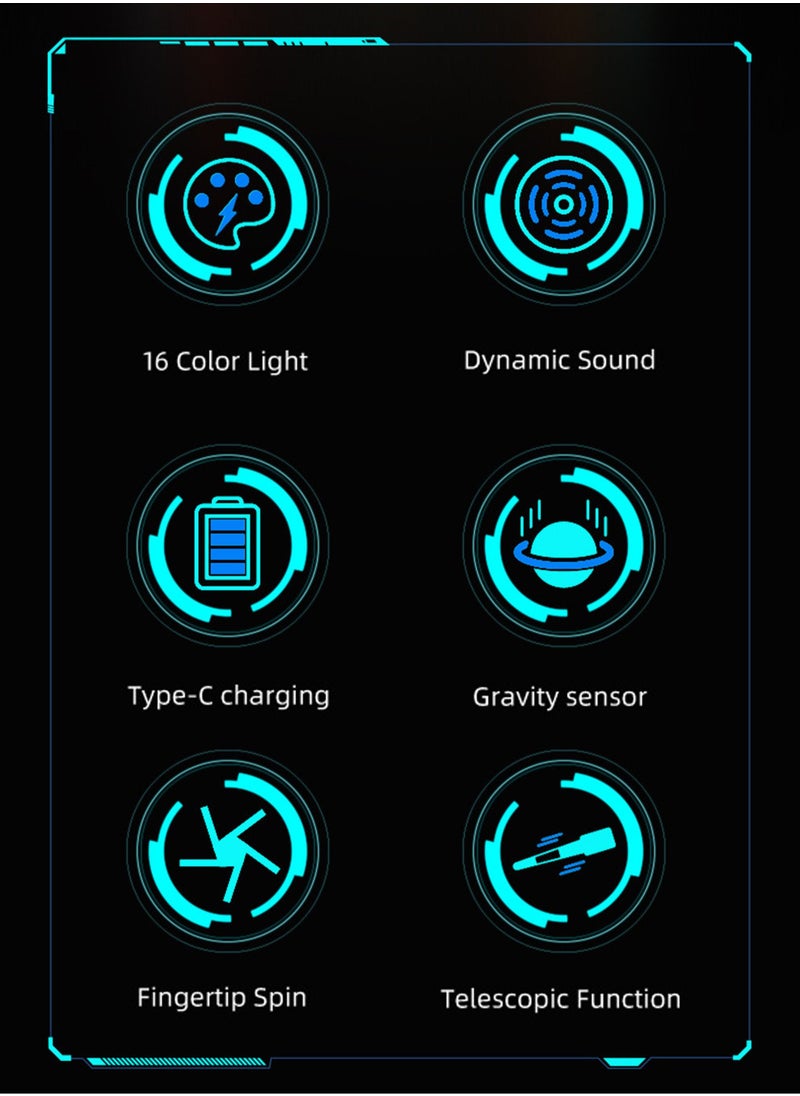 MissTiara - 2 Piece Convertible 16 Color Light Effect Telescopic Lightsabers with 3D Dynamic Sound Effect and 2 Pieces Can be Combined - Image 1