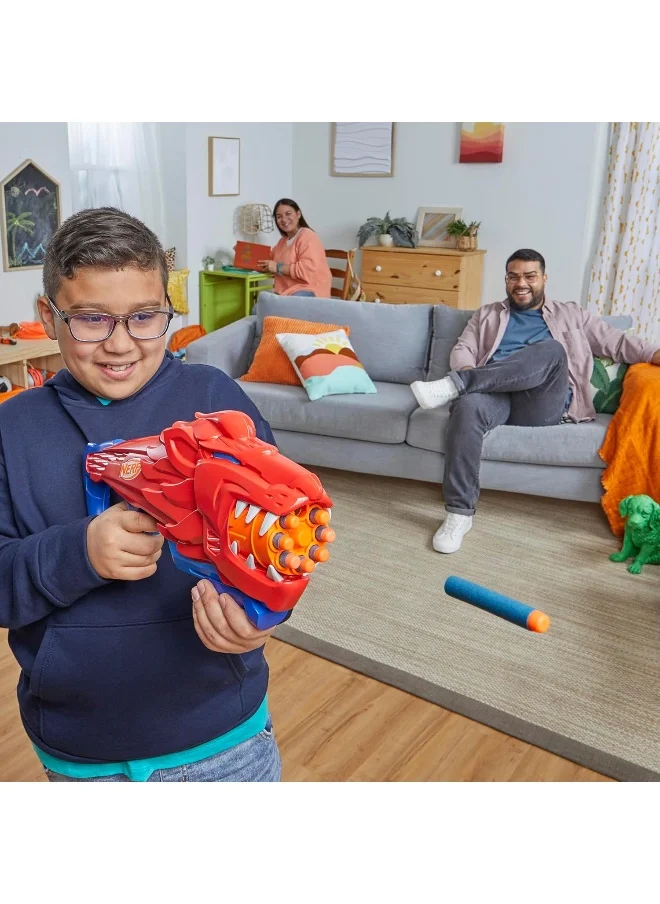 NERF Nerf Junior Wild Lionfury, Easy Play Dart Blaster, 16 Nerf Elite Darts, Nerf Blaster Lion Toys, Outdoor Toys - Age 6 years & Up.