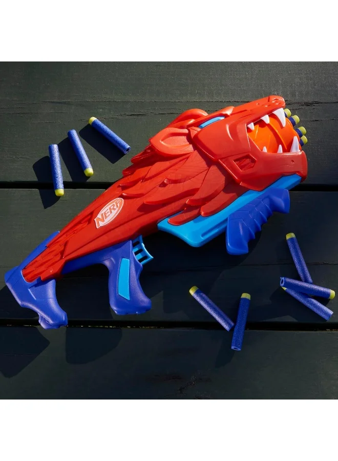NERF Nerf Junior Wild Lionfury, Easy Play Dart Blaster, 16 Nerf Elite Darts
