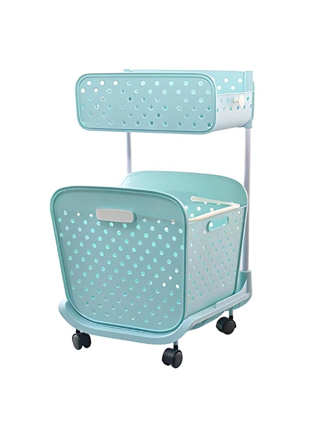 MOSH Combo Rolling Laundry Storage Baskets with Wheels & Ventilated Design (Set of 2) - Image 2