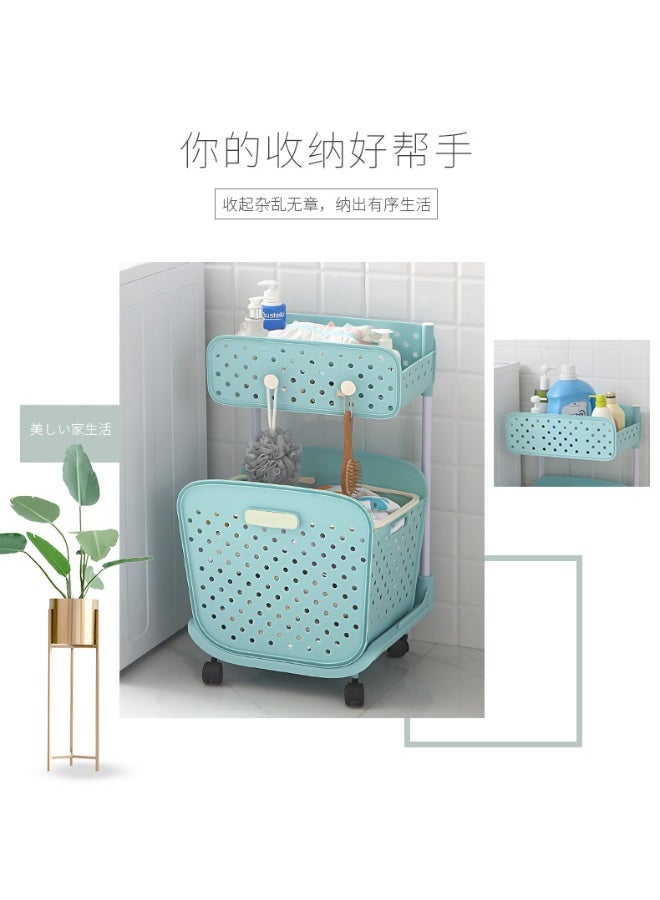MOSH Combo Rolling Laundry Storage Baskets with Wheels & Ventilated Design (Set of 2) - Image 5