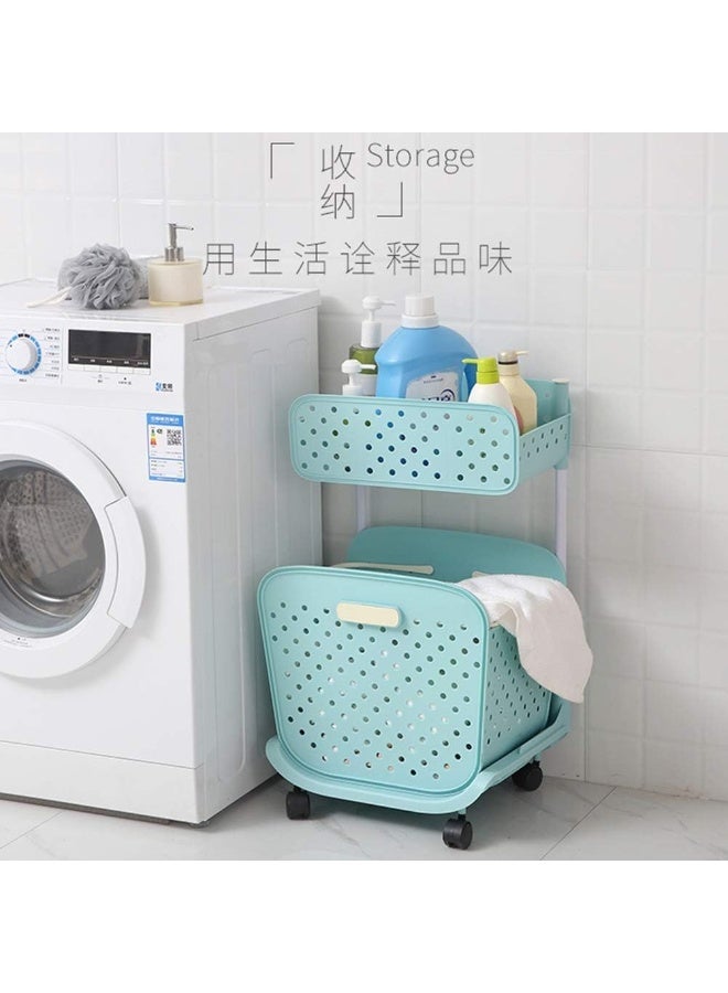MOSH Combo Rolling Laundry Storage Baskets with Wheels & Ventilated Design (Set of 2) - Image 3