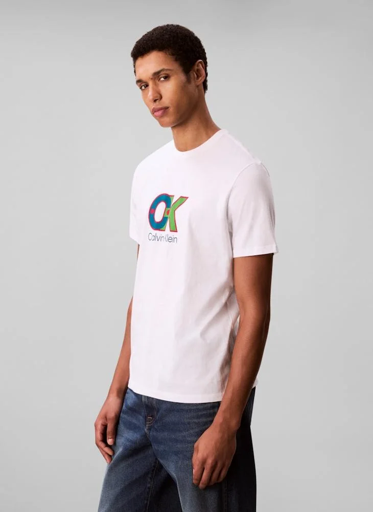 كالفن كلاين Logo Graphic Short Sleeve T-Shirt