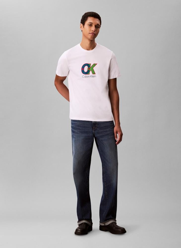 كالفن كلاين تيشيرت قصير بأكمام برسومات شعار - Image 5