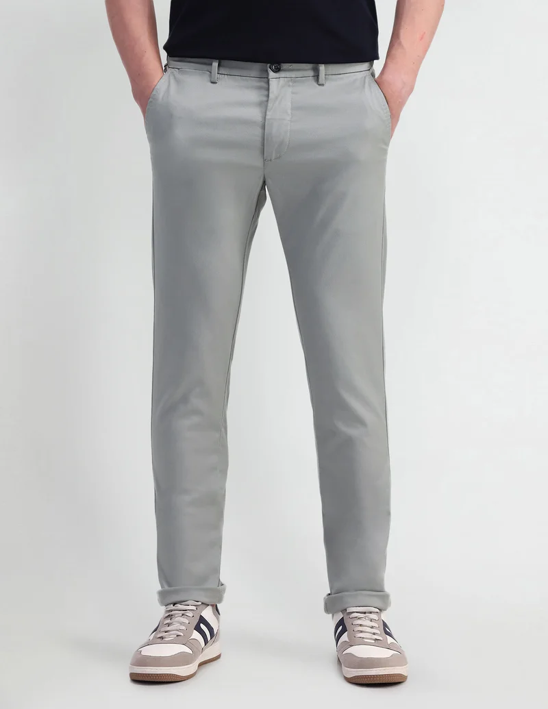 Slim Fit Twill Trousers
