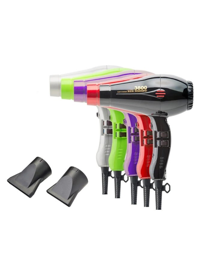 Parlux 3800 Hair Dryer Eco Friendly Ionic and Ceramic [European Plug 220V] Red 1unit - Image 4