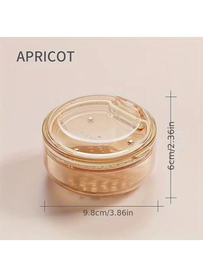 Apricot Braces And Denture Storage Box With Cleaning Soak Feature Portable Retainer Container - Image 1