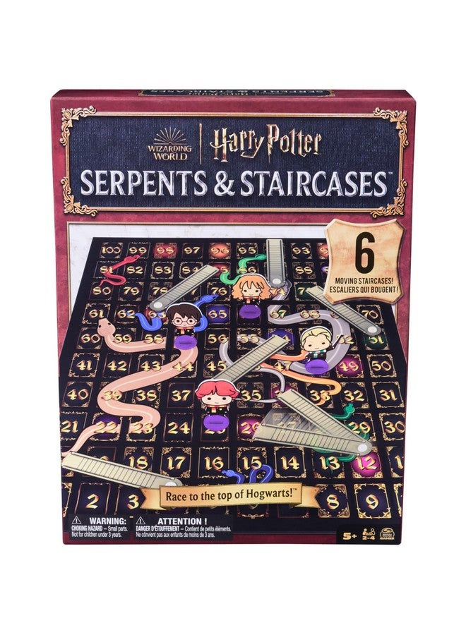 Spin Master Games ألعاب سبين ماستر، عالم السحر في هاري بوتر، لعبة الثعابين والسلالم الكلاسيكية، لعبة هاري بوتر للمغفلين، للأطفال والعائلة، من 1 إلى 4 لاعبين، للأعمار من 5 سنوات وما فوق - Image 1