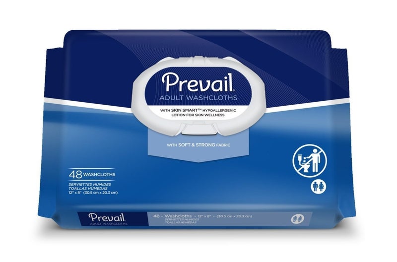Prevail Prevail Soft Pack Adult Washcloths Unisex Adult Incontinence Wipes Disposable Adult Wipes for Men Women 12x 8 576 Count 12 Packs of 48 