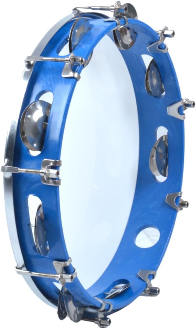 Mocking Bird Tambourine Fibre with Head Aluminium Dafli Musical instrument Hand Percussion Professional Play Multicolor (8 INCH) - Image 1
