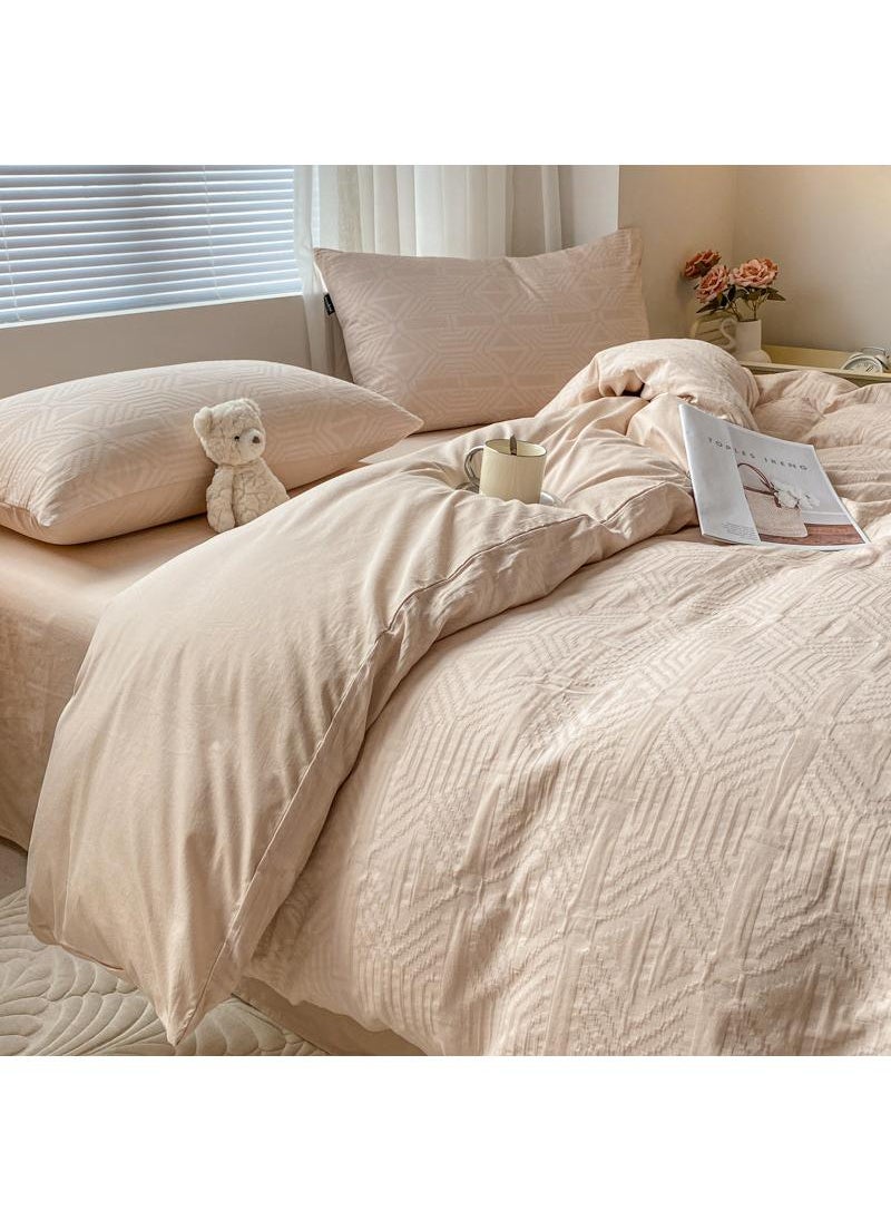 Generic 4-Piece Cotton Comfortable Set Bed Sheet Set Gift Birthday Gift Moving Gift  - Image 1