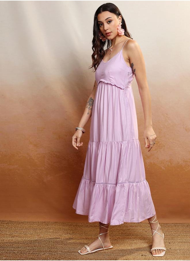 Vishudh Tiered Lavender Dress  - Image 4