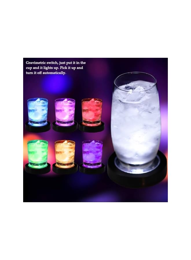 The Bros 4 Pack Light Up Coasters, USB Rechargeable LED Drink Coaster Lights, Colorful Beverage Coasters for Club, Wedding, Party Decoration, Suitable for a Wide Range of Cups - Image 4