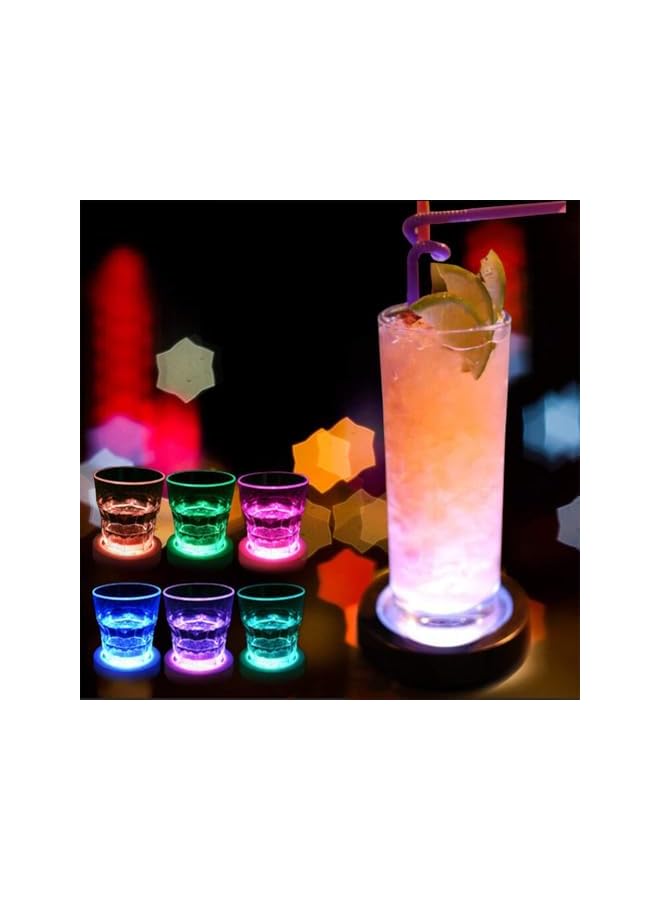 The Bros 4 Pack Light Up Coasters, USB Rechargeable LED Drink Coaster Lights, Colorful Beverage Coasters for Club, Wedding, Party Decoration, Suitable for a Wide Range of Cups - Image 5