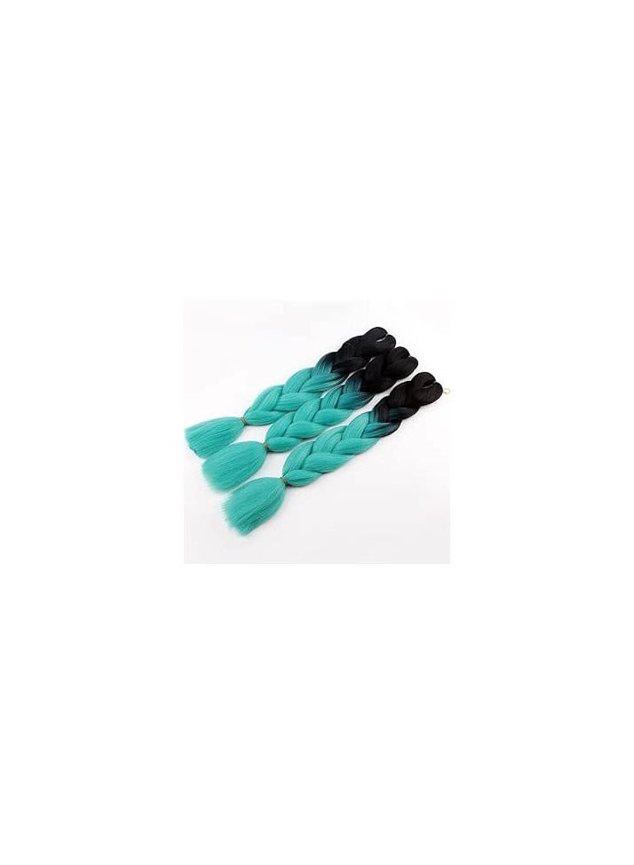Synthetic Hair Extensions For Rasta Blue Long Wavy 3 Pcs