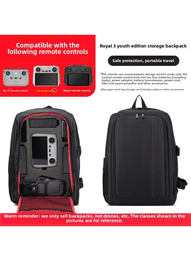 For DJI MAVIC 3 Storage Backpack Royal 3 CLASSIC Drone Backpack RC Remote Control Bag 
