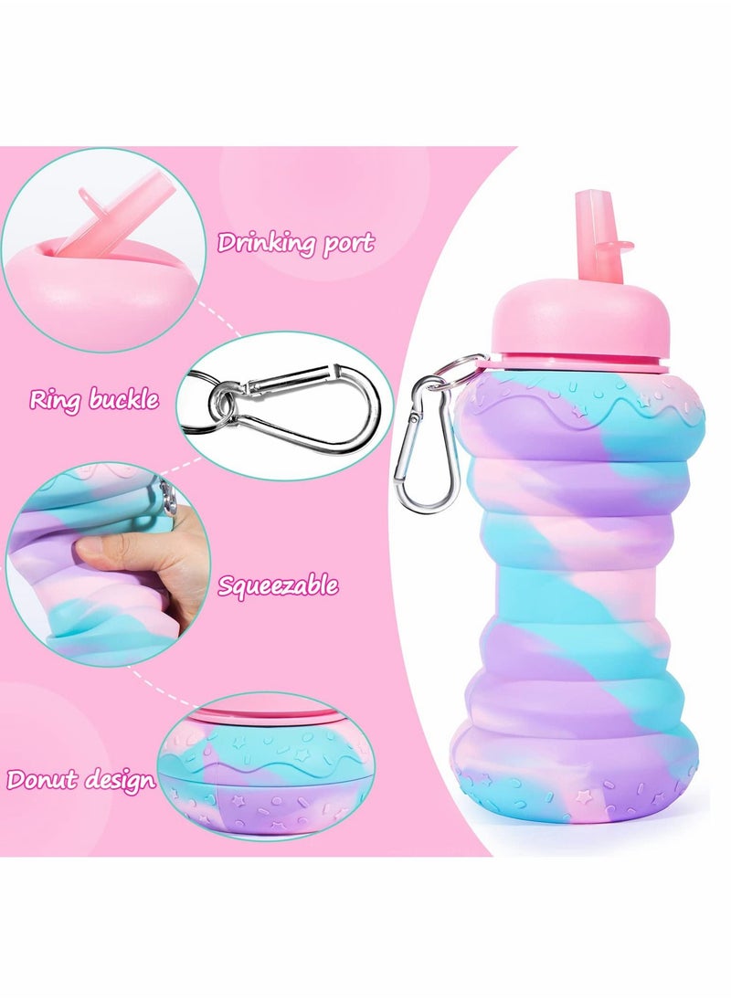 Excefore - Collapsible Water Bottle Leak Proof Twist Cap BPA Free Silicone Foldable Portable Sports Cups with Flip Spout for Gym Camping Sports Lightweight Travel Bottle 20oz - Image 1