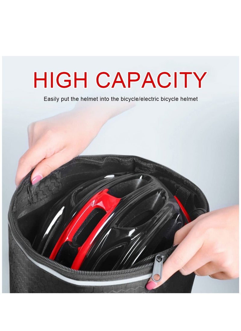 Generic Larger Bicycle Front Basket Bag Removable Waterproof With Cover Handlebar Basket Pet Carrier Bag Universal Electric Scooter  - Image 2