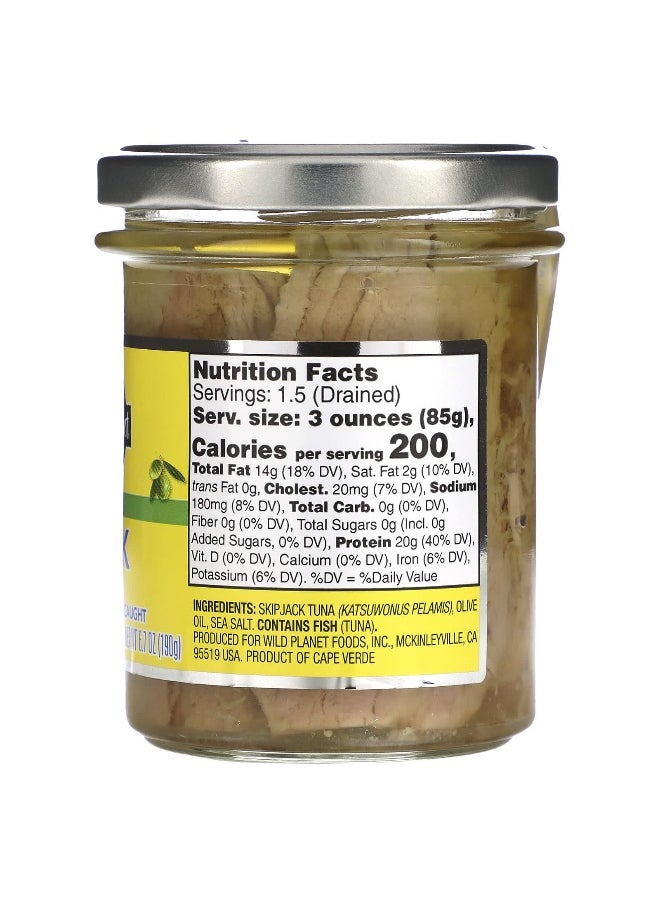 Wild Planet Wild Planet, Skipjack Wild Tuna in Pure Olive Oil, 6.7 oz (190 g)  - Image 2