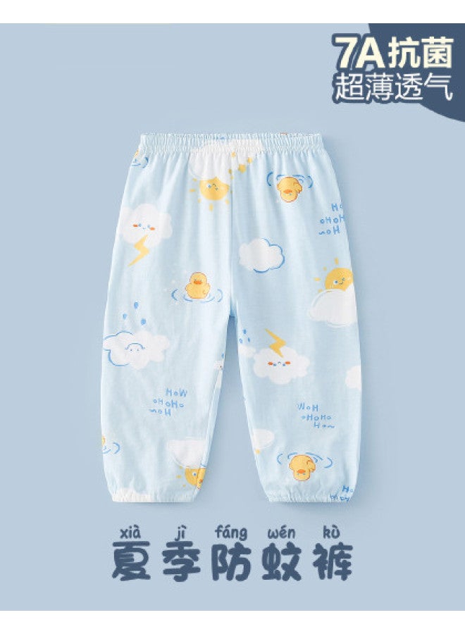 Doxiluka baby Mosquito-repellent Pants - Kids' Cotton Long Pants For Summer, Lightweight Unisex Casual Wear - Image 1