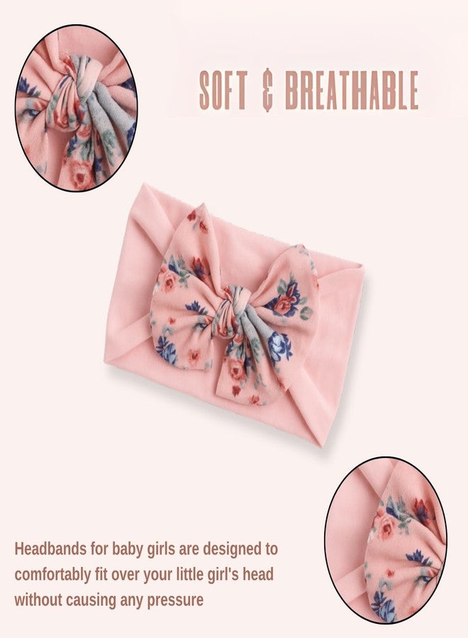 ANNACREATIONS ANNA CREATIONS 5 Pcs Baby Headbands for Girls & Boys, Soft Stretchy Hair Bands with Bow, Flower and Knot Design, Comfortable and Stylish Hair Accessories for Newborn, Infant and Toddler Babies - Image 4