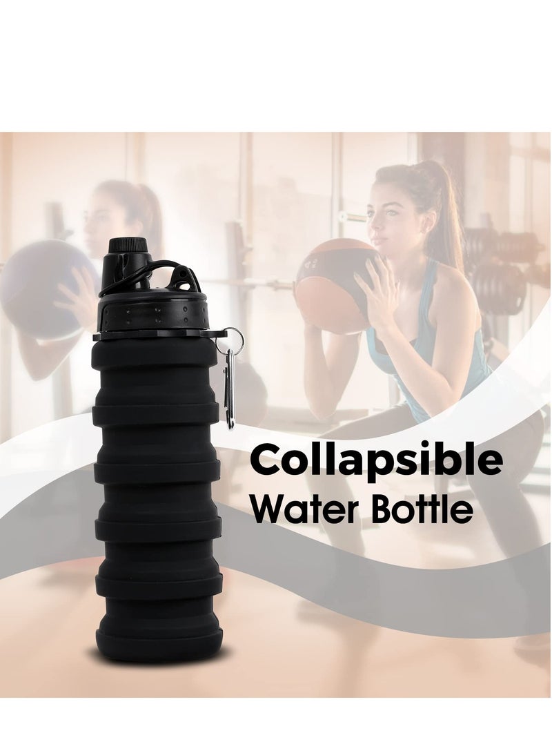 SOLARAE Portable Collapsible Silicone Water Bottle - Perfect for Travel, Hiking, and Outdoor Activities - Image 5