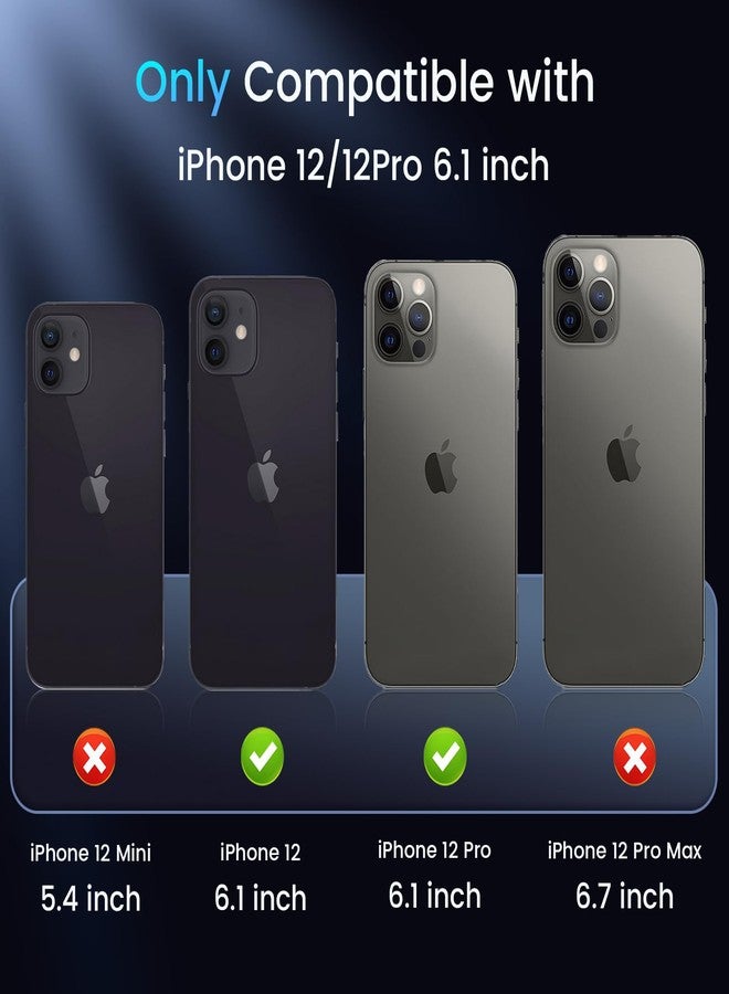 Caka جراب Caka لهاتف iPhone 12، جراب iPhone 12 Pro [واقي شاشة عالي الدقة] [متوافق مع MagSafe] [حامل مخفي]، جراب حماية مغناطيسي لهاتف iPhone 12 و iPhone 12 Pro - 6.1 بوصة (أزرق داكن) - Image 2