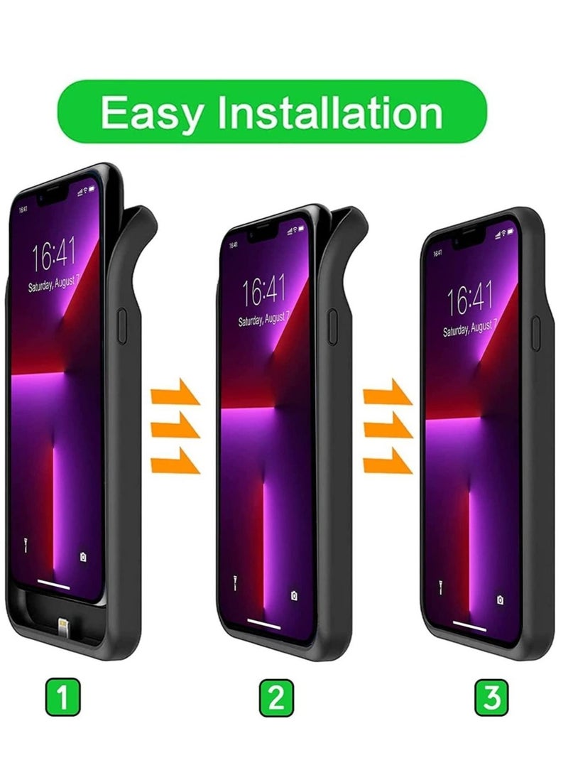 Battery Case for iPhone 13 Pro, Portable Battery Pack, Rechargeable Smart Charger Case, External Battery Charging Case, Compatible with (iPhone 13Pro, 3500 Mah).