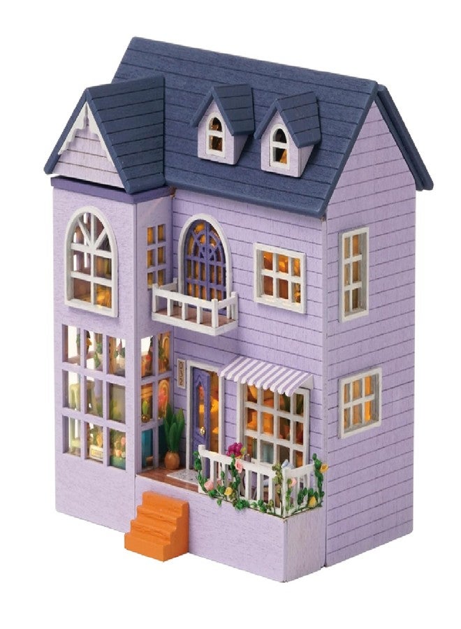 MAGQOO DIY Miniature Dollhouse Kit with Furniture 1:100 Scale Creative Room Mini Wooden Doll House Accessories DIY Miniature House Kit(Happy Manor) - Image 1