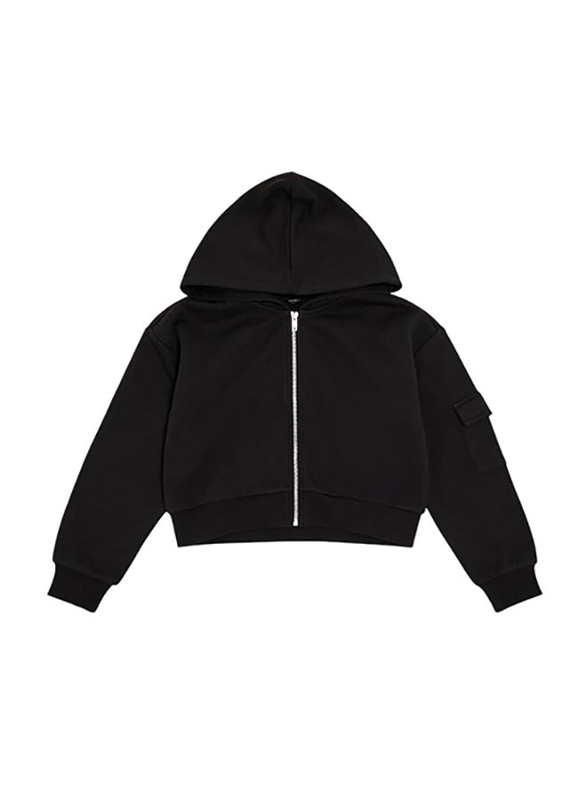 FOREVER 21 Cargo Zip-Up Hoodie (Kids)  - Image 1