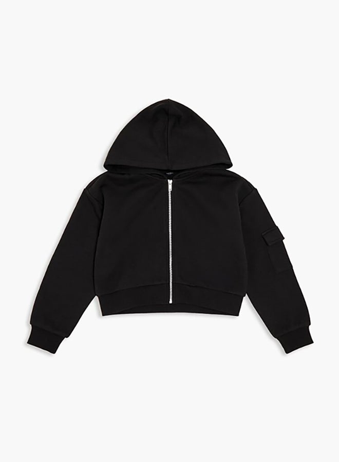 FOREVER 21 Cargo Zip-Up Hoodie (Kids)  - Image 4