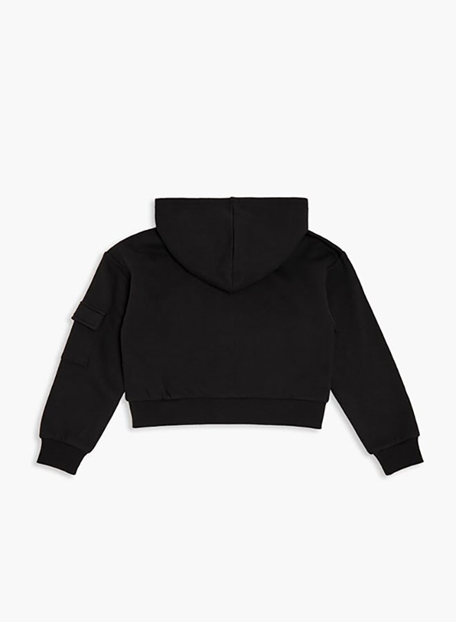 FOREVER 21 Cargo Zip-Up Hoodie (Kids)  - Image 2