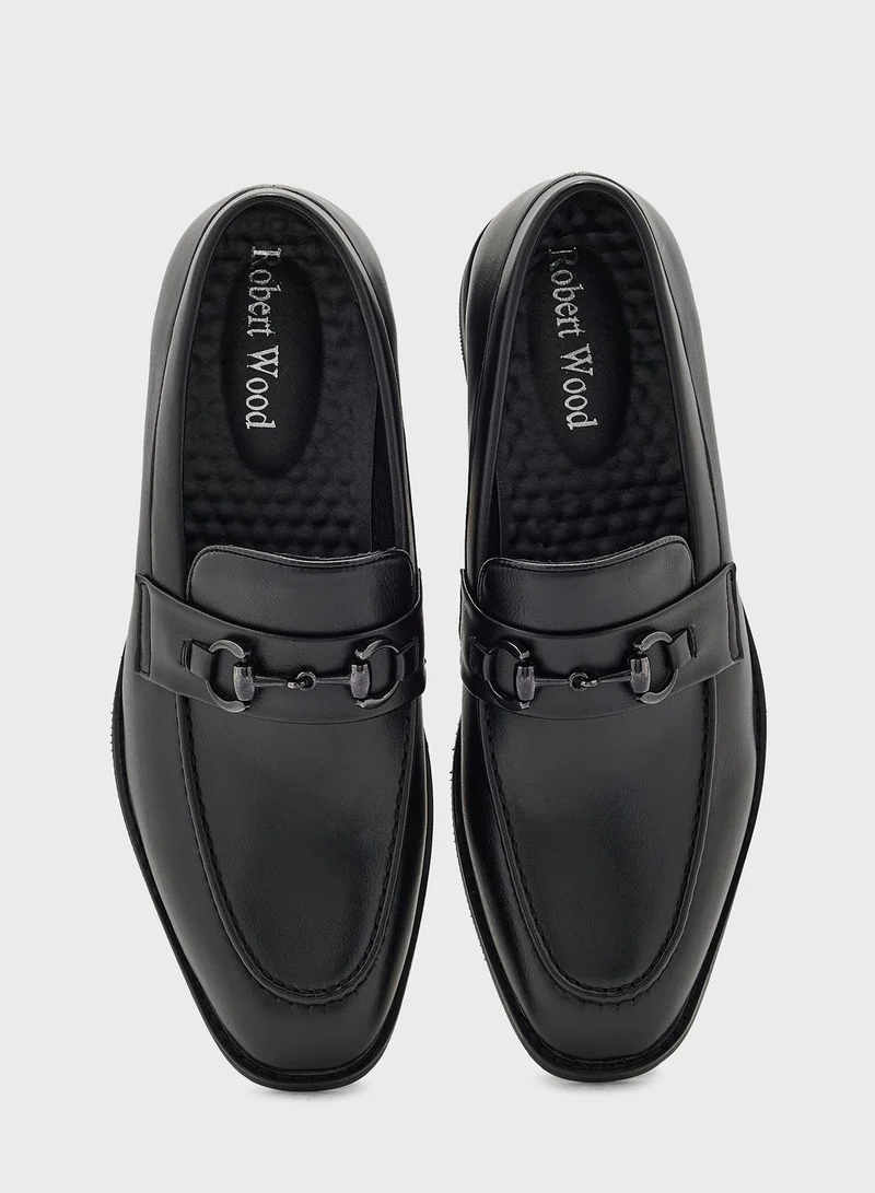 Robert Wood Superior Faux Leather Formal Slip Ons