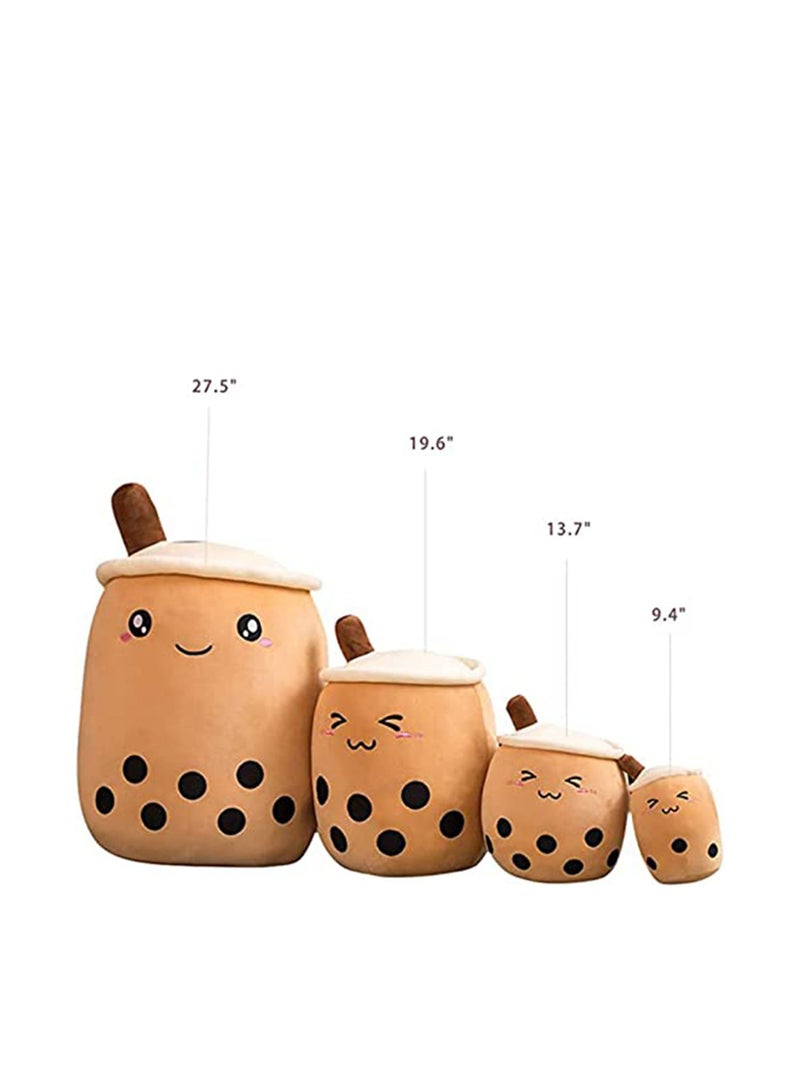 SYOSI Kids Pillow Cushion 9.4 Inch Stuffed Boba Plushie Bubble Tea Plush Pillow Cartoon Cylindrical Milk Boba Pillow, Super Soft Kawaii Hugging Cushion Realistic Plush Food Toy Gifts for Boy Girl  - Image 3
