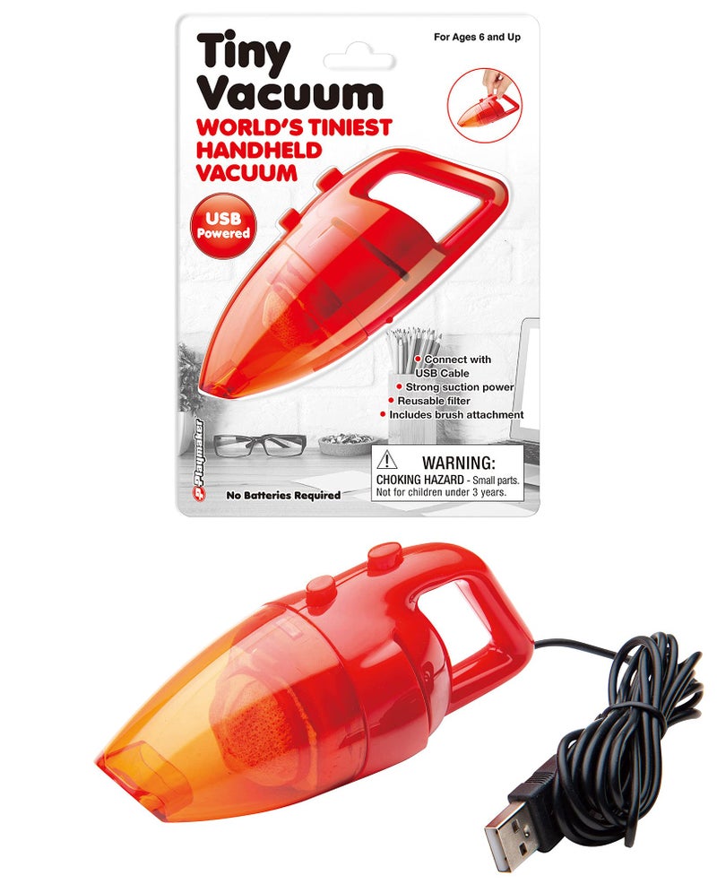 FPVLR PMT Holdings World's Tiniest Vacuum - USB Powered, Strong Suction Power, Includes Brush Attachment 