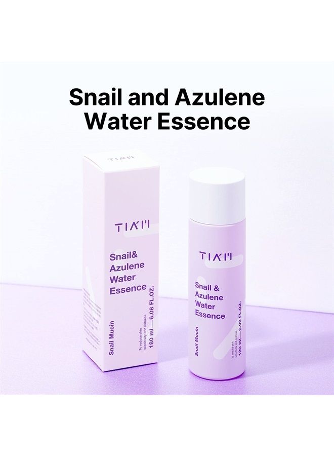 TIA'M ماء إيسنس الحلزون والأزولين، إيسنس الحلزون، إيسنس الحلزون، تونر مرطب للوجه مع فلتر إفراز الحلزون، إصلاح البشرة التالفة، مخاط الحلزون، 6.1 أونصة سائلة - Image 2