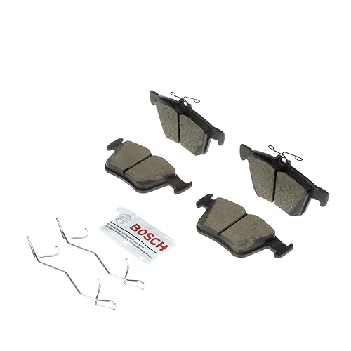 BOSCH BC1761 QuietCast Premium Ceramic Disc Brake Pad Set - Compatible with Select Audi A3, A3 Quattro, Q3, RS3, S3, TT/TT RS/TTS Quattro; Volkswagen Arteon, Atlas, Jetta, Taos, Tiguan + More; REAR - Image 1