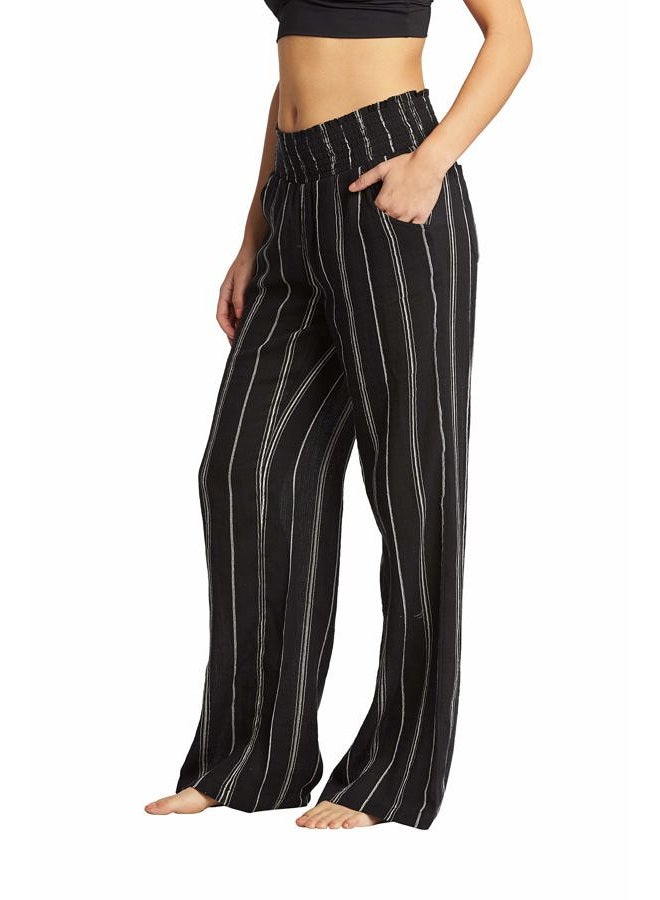 Billabong Women's New Waves Stripe Pant, Black White, Medium - Image 3