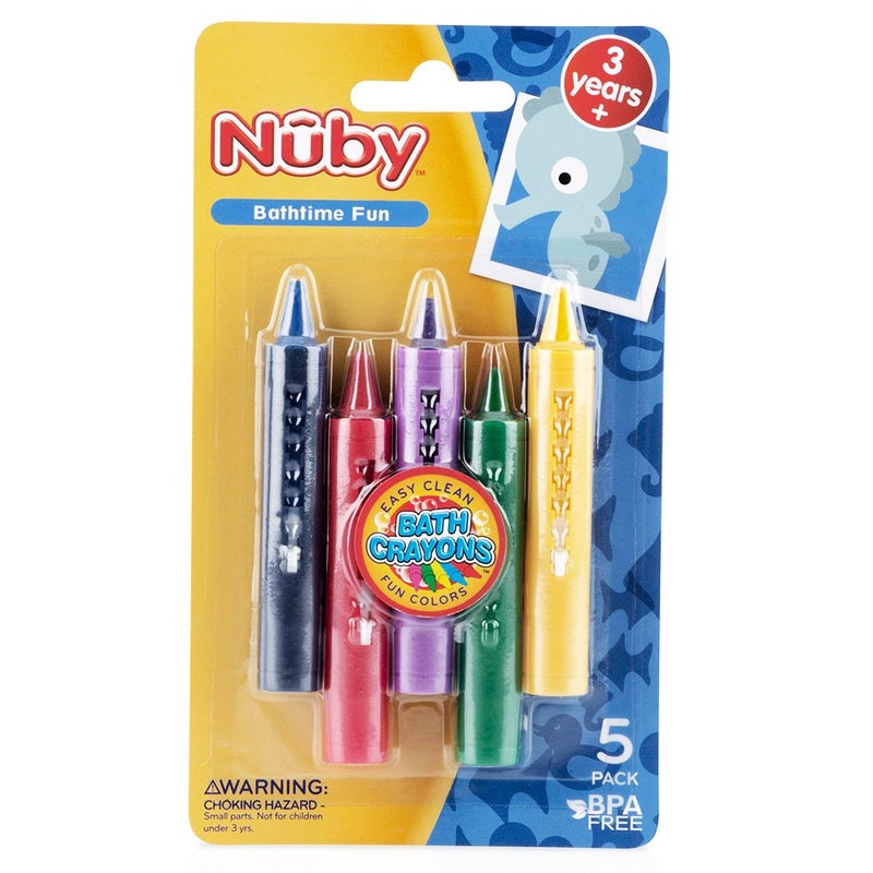 Nuby 5-Pack Easy Clean Bath Time Crayons - Image 2