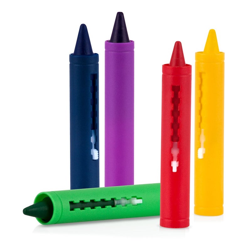 Nuby 5-Pack Easy Clean Bath Time Crayons - Image 1