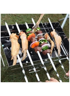 12 Pcs Stainless Steel Barbeque Skewers BBQ Skewer Set 22 inch Reusable BBQ Needle with Wooden Handle for Kabab Fruit Salad Grill and Barbeque 55CM - pzsku/ZA30FC237F486ED6B8FBCZ/45/_/1698309075/59c3e000-236a-4a3d-84bc-64cf944bf3b9