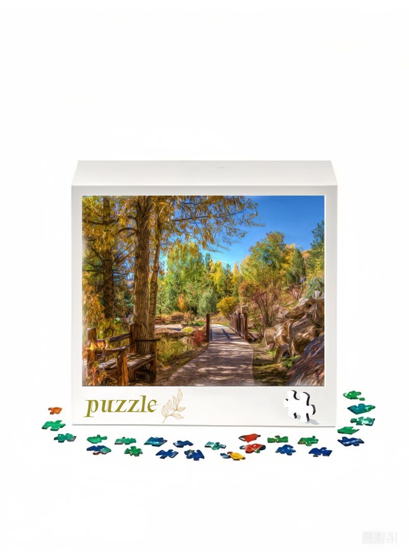 1000 قطعة اللغز | النفط اللوحة مشهد موضوع اللغز | مناسبة للبالغين والأطفال الألغاز والألغاز لعبة عادية - Image 2