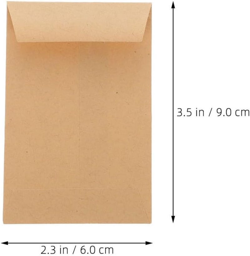 iplusmile 50pcs Small Seeds Envelopes Kraft Paper 9x6cm Self Seal Storage Bags for Seed Packing and Small Item Organization - Image 2