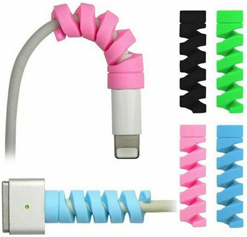 STRIFF Spiral Cable Protector Cord Saver for Mac Charger, iPhone Charger, Wire Protector, Lightweight Durable Flexible Wire Winder for Charging Cables, Data Cables, Earphones, Pack of 10 - Image 3