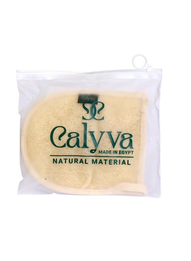 Calyva Hand Natural Loofah – Double Sheet (16×20cm) – Gentle Exfoliating Bath Loofah – Reusable Body Scrubbe - Image 1