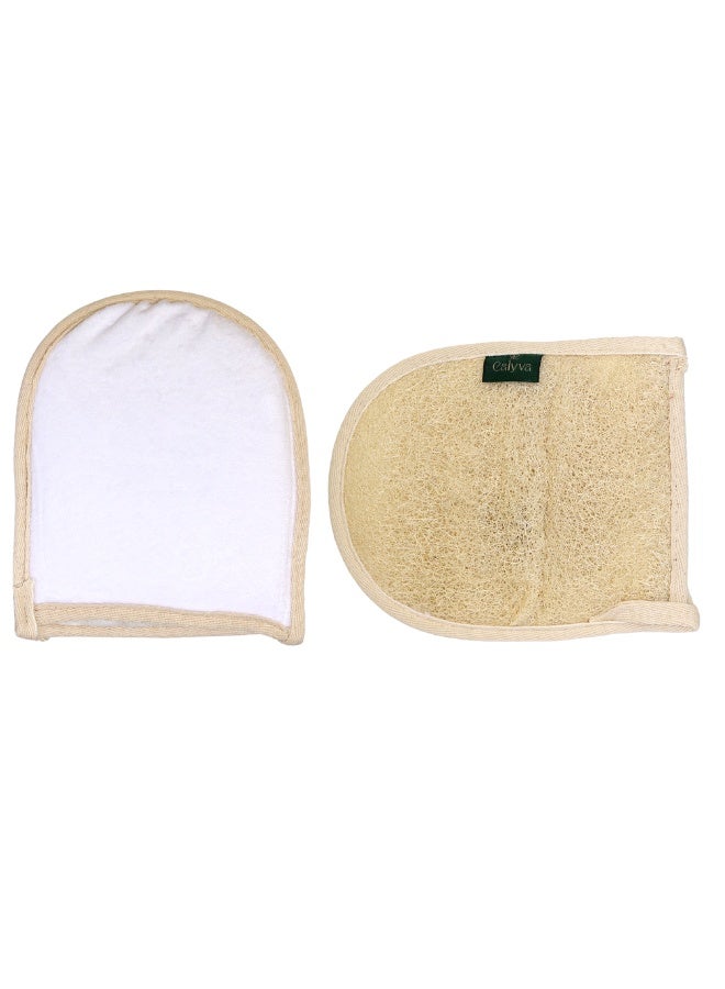 Calyva Hand Natural Loofah – Double Sheet (16×20cm) – Gentle Exfoliating Bath Loofah – Reusable Body Scrubbe - Image 2